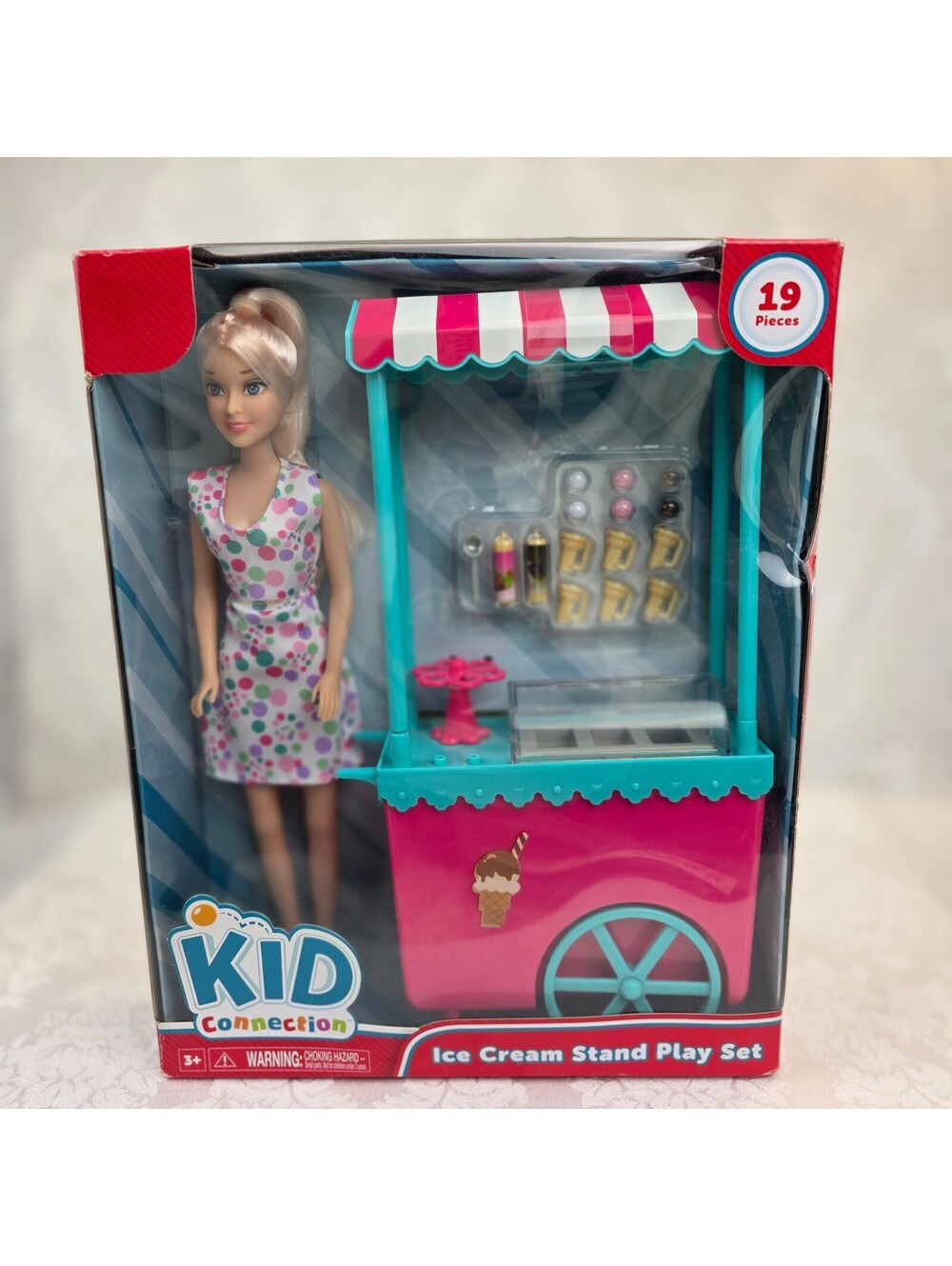 NEW- Kid Connection Ice Cream Stand Play Set With Doll